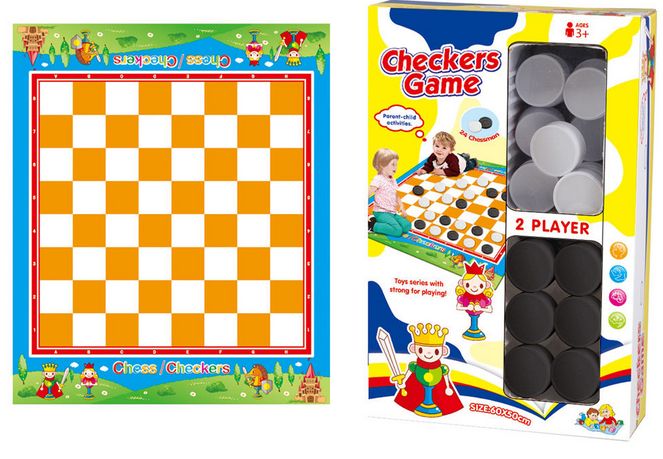 Rong Fei Giant Checkers Game 50x60cm RRP £10.99 CLEARANCE XL £1.99